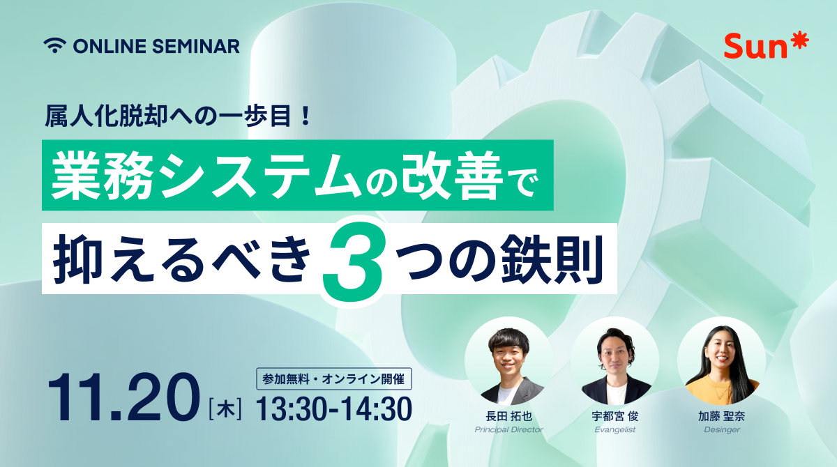 2510_属人化脱却への一歩目〜業務システムの改善で、まず抑えるべき3つの鉄則〜 2510_属人化脱却への一歩目〜業務システムの改善で、まず抑えるべき3つの鉄則〜
